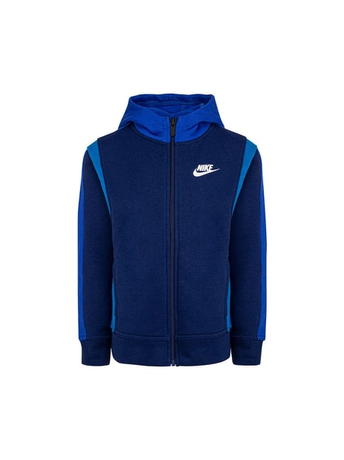 Buy Nike Kids Blue Solid Hoodie for Boys Clothing Online Tata CLiQ