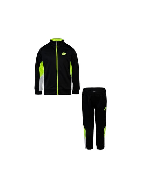 Nike Kids Black Solid Jacket with Trackpants