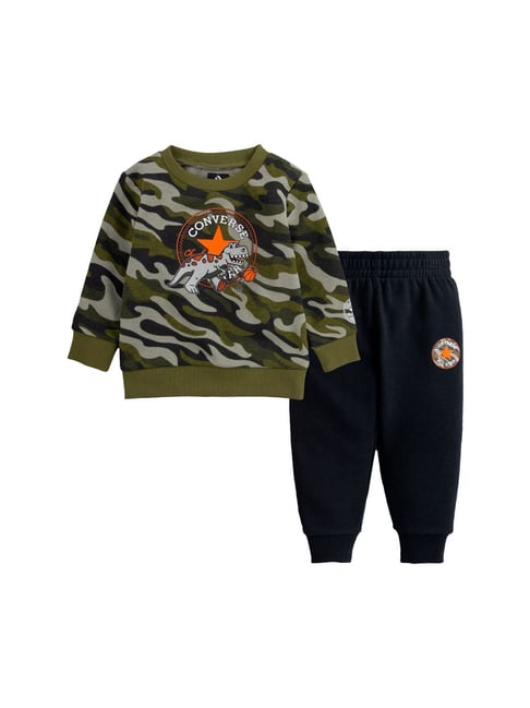 Buy Converse Kids Multicolor Printed Sweatshirt with Joggers for