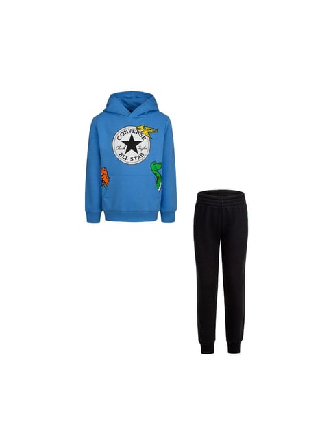 Buy Converse Kids Blue Black Hoodie with Joggers for Boys