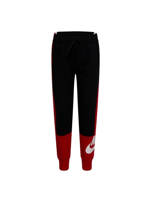 Nike black and store red joggers