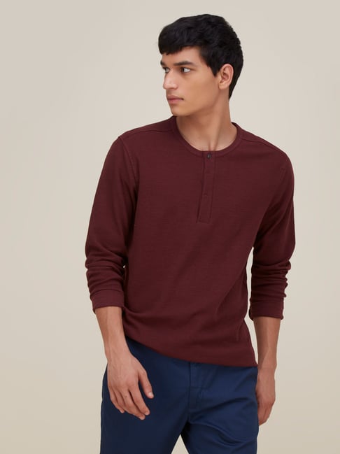 ETA by Westside Brown Textured Slim-Fit 