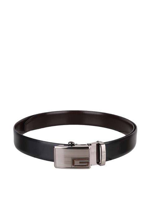 Kara Black Faux Leather Reversible Belt  for Men-picture-21