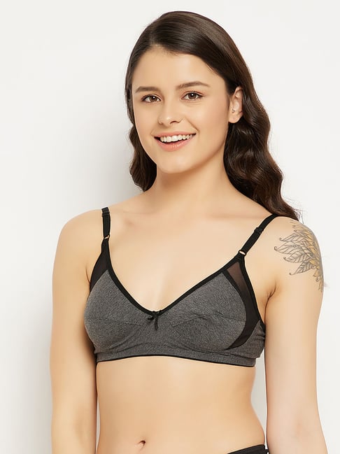 Buy Clovia Grey Non Wired Non Padded Full Coverage Bra for Women Online @  Tata CLiQ