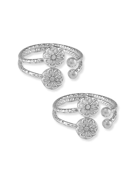 Dainty Flower Toe Ring 925 Pure Silver – The Chandi Studio