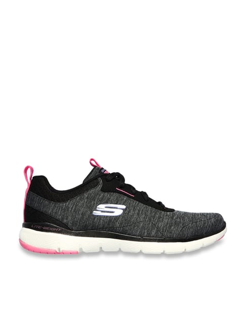 Skechers Women's FLEX APPEAL 3.0 Black Casual Shoes