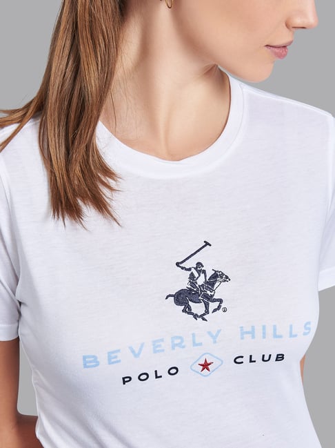 Beverly Hills Polo Club White Printed T-Shirt