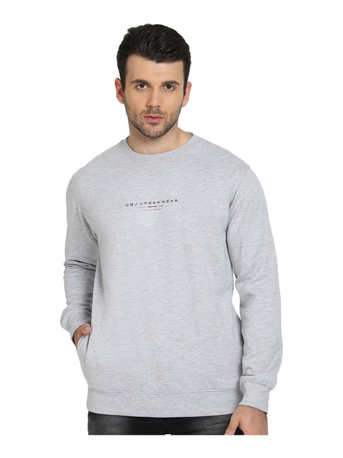 Buy Cantabil Grey Round Neck Sweatshirt for Men's Online Tata CLiQ