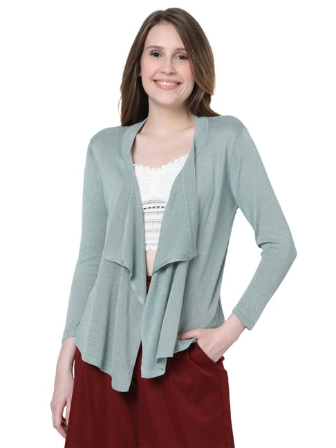 Vero Moda Green 3/4th Sleeves Shrug