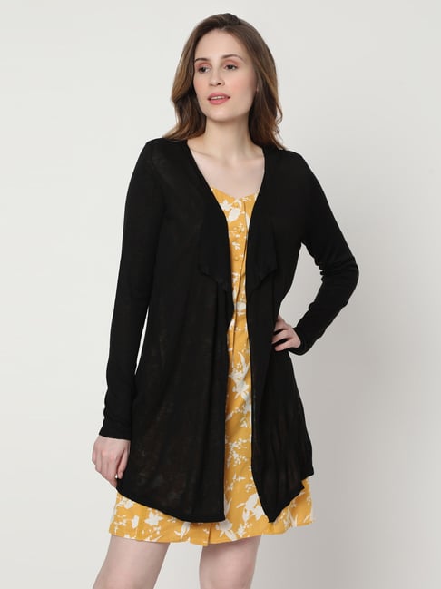 Vero Moda Black Full Sleeves Shrug