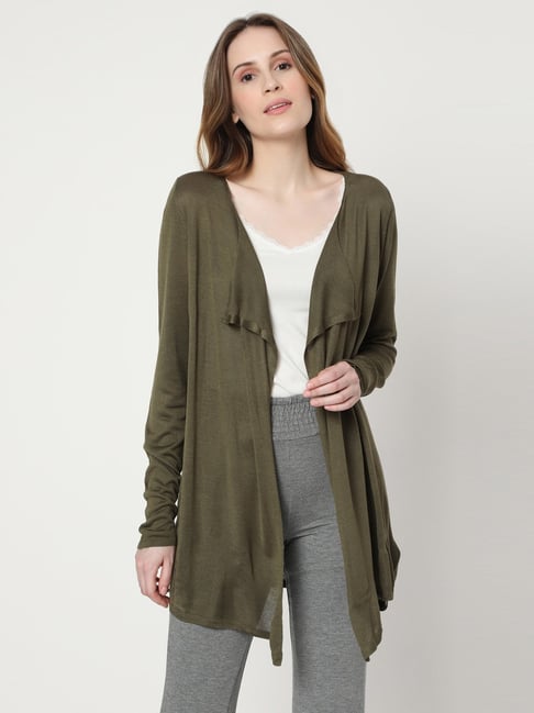 Vero Moda Ivy Green Full Sleeves Shrug-picture-28