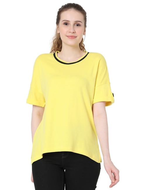 Vero Moda Yellow Printed T-Shirt