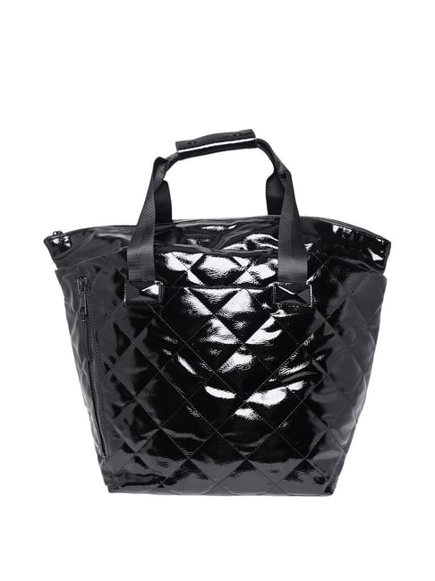 Aldo Feraria Black Quilted Medium Tote Handbag Price in India