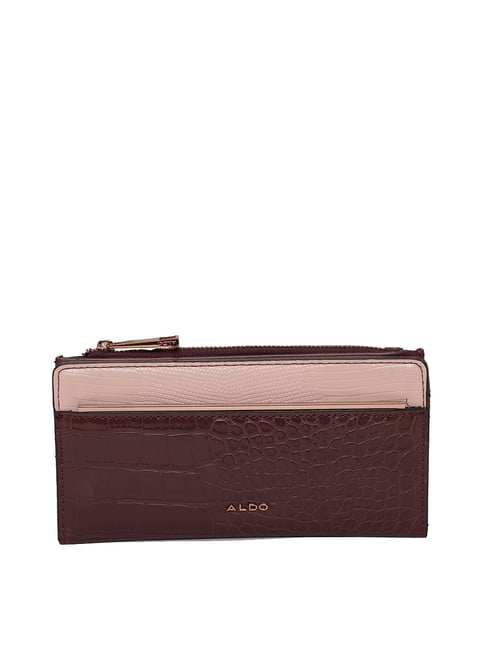 Aldo Ocoissa Red Textured Bi-Fold Wallet for Women