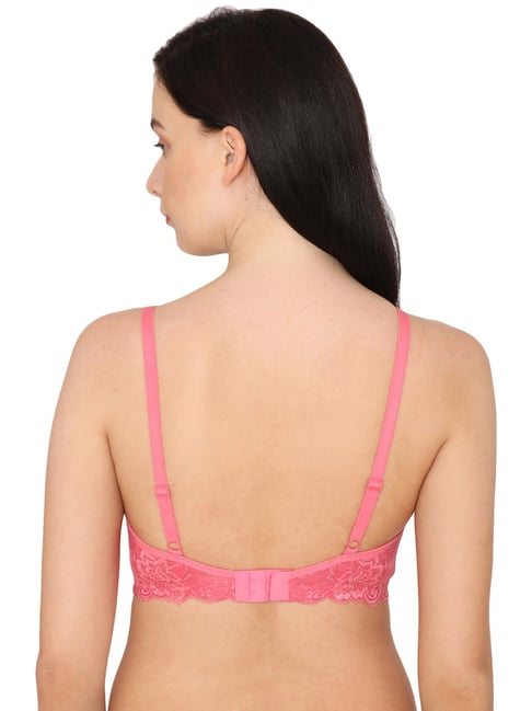 Buy Rosaline by Zivame Pink Lace Half Coverage Bra for Women Online @ Tata  CLiQ