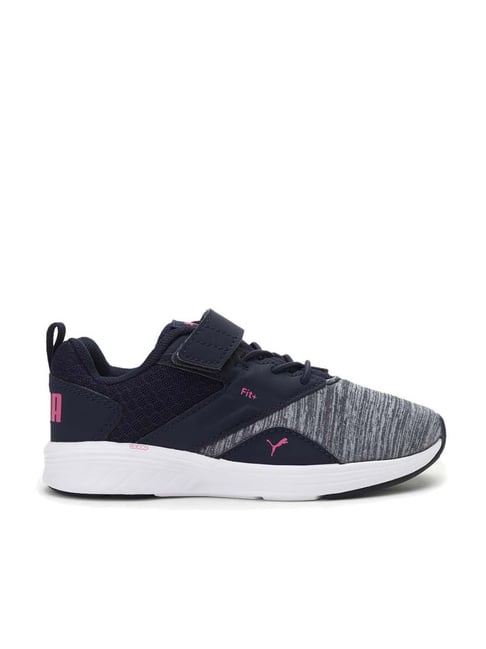 Puma Kids NRGY Comet V PS Peacoat & Glowing Pink Running Shoes