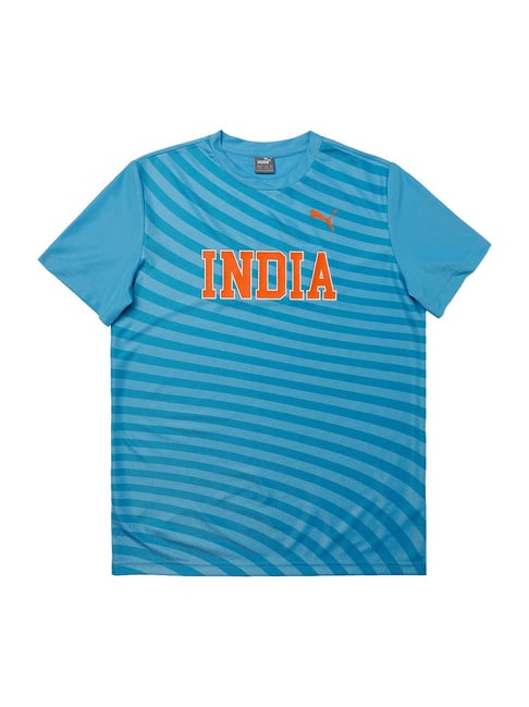 Puma Kids Cricket Ethereal Blue Regular Fit T-Shirt