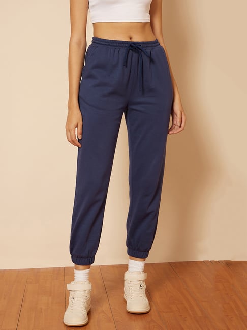 Femella Blue Mid Rise Joggers