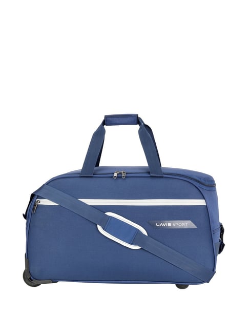 brown and blue Outer Material Polyester Number Of Wheels 2 Shoulder Strap  For Easy Of Carrying