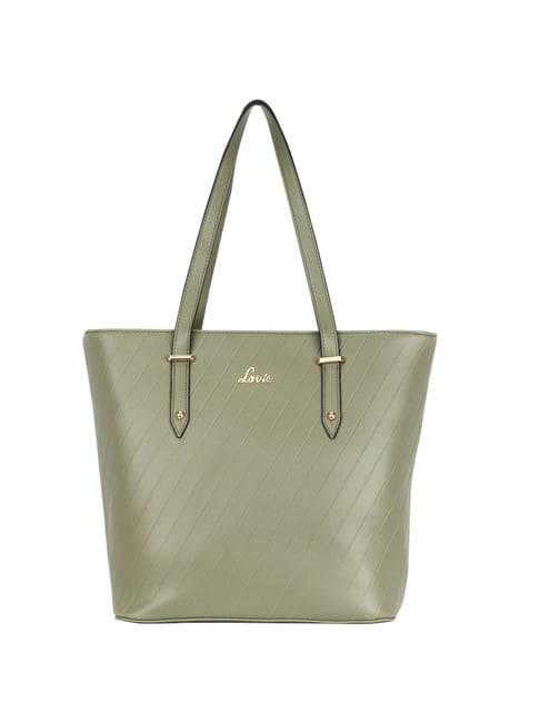 Lavie Alts Lg Olive Green Solid Medium Tote Handbag