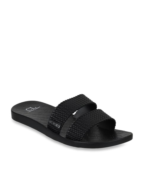 Carlton London Women's Black Casual Sandals