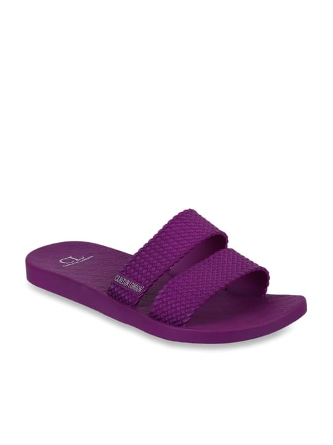 Carlton London Women's Purple Casual Sandals