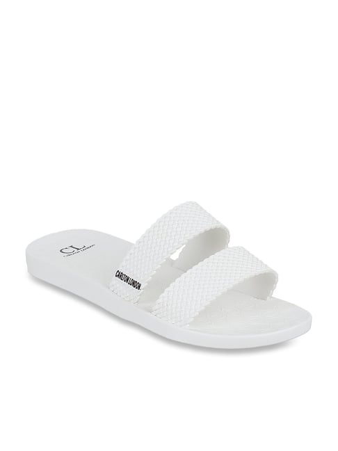 Carlton London Women's White Casual Sandals