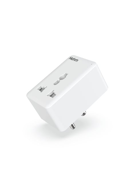 polycab Hohm Lanre 16A Wi-Fi Smart Plug with Energy Monitoring for Large Appliances (White)