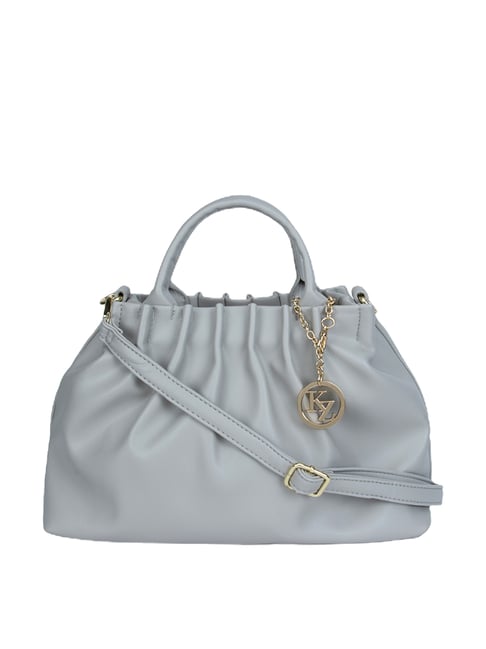 Kazo Classic Grey Solid Medium Handbag