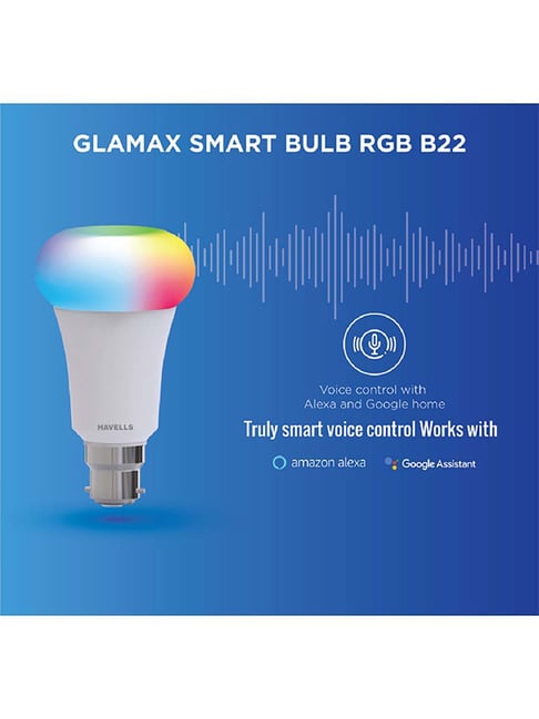 Havells Glamax 9W B22 TW+RGB Smart Lamp