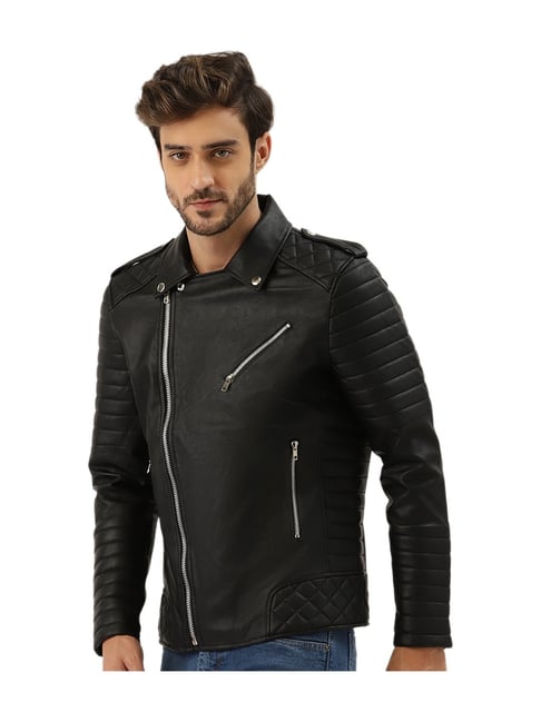 GIRL Black Faux Leather Biker Jacket