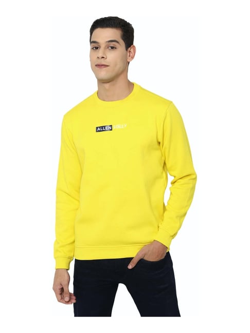 Buy Yellow Sweatshirt & Hoodies for Men by ALLEN SOLLY Online | Ajio.com
