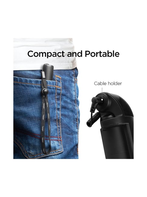 Spigen S530 Selfie Stick Battery Free Wired Black