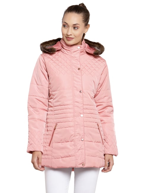 Pale pink sales quilted jacket