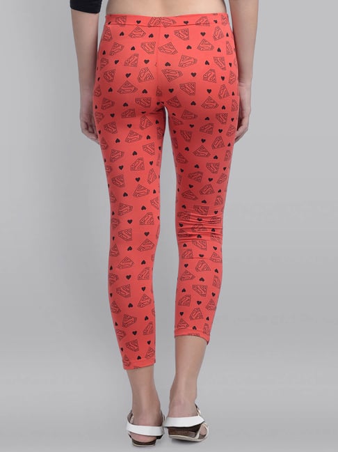 Buy Free Authority Red & Black Printed Leggings - Supergirl for Women  Online @ Tata CLiQ