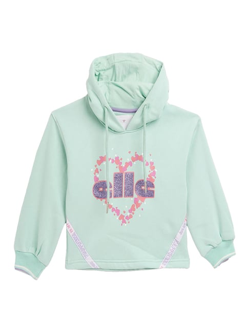 Buy Elle Kids Mint Solid Hoodie for Girls Clothing Online Tata CLiQ