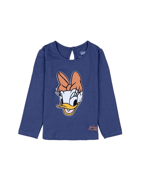 Disney Kids Blue Daisy Duck Print T-Shirt