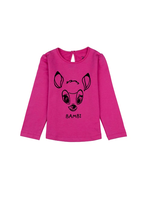 Disney Kids Pink Bambi Print T-Shirt