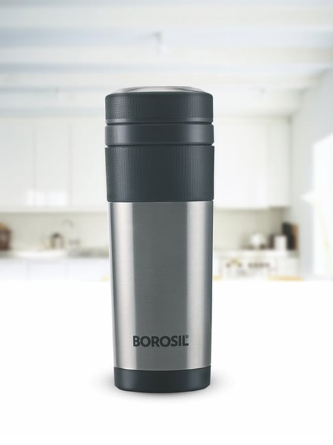 Borosil 350ml Hydra Travelmate Stainless Steel Travel Mug Hours Hot and  14 Hours Cold