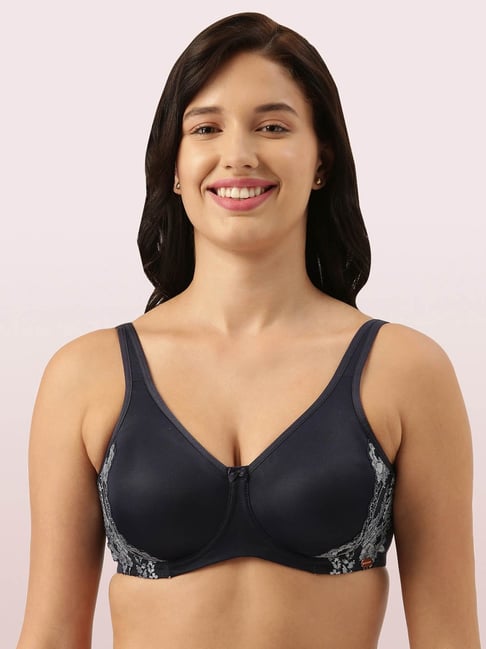 Enamor Navy Under Wired Non Padded Full Coverage Bra-picture-31