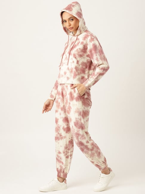 Clothing Cream Tie Dye Hoodie Buy LILL Pink Cream Tie Dye Hoodie