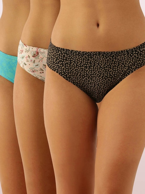Enamor Multicolor Printed Hipster Panty (Pack Of 3) Price in India