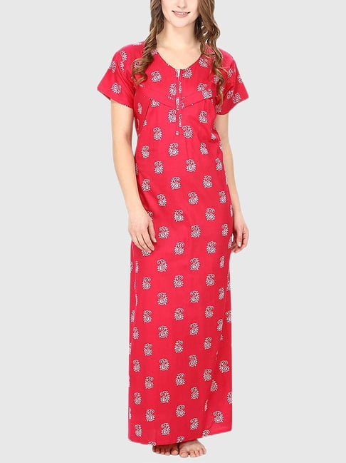 Secret Wish Pink Print Night Dress-picture-43