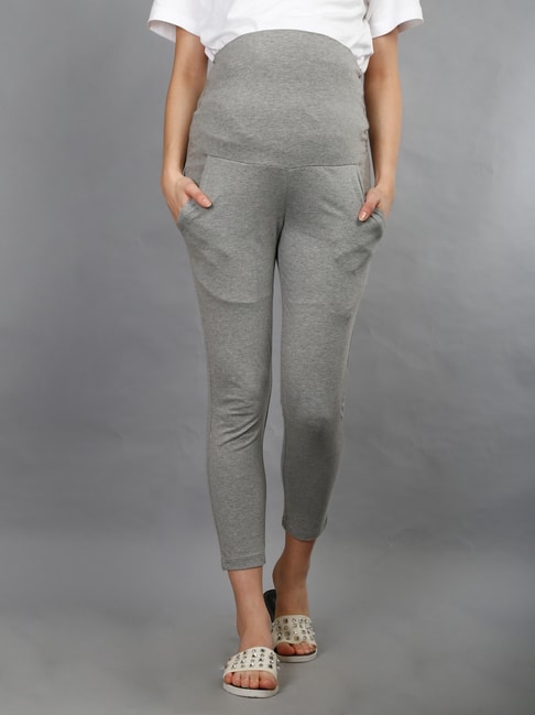 Buy The Mom Store Grey Relaxed Fit Leggings for Women Online @ Tata CLiQ