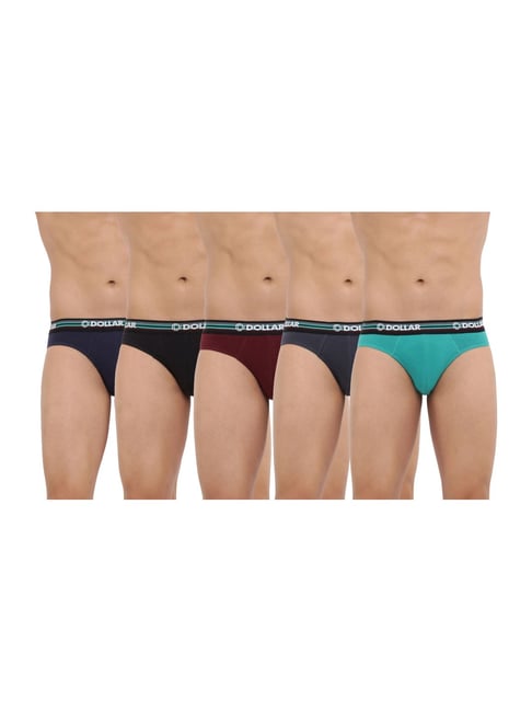 Buy Dollar Bigboss Assorted Color Cotton Briefs (Pack Of 5) for
