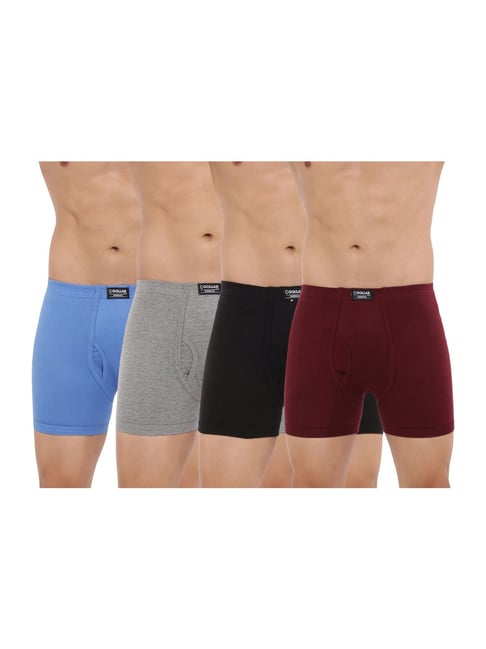 Dollar Bigboss Assorted Color Cotton Trunks (Pack Of 4)