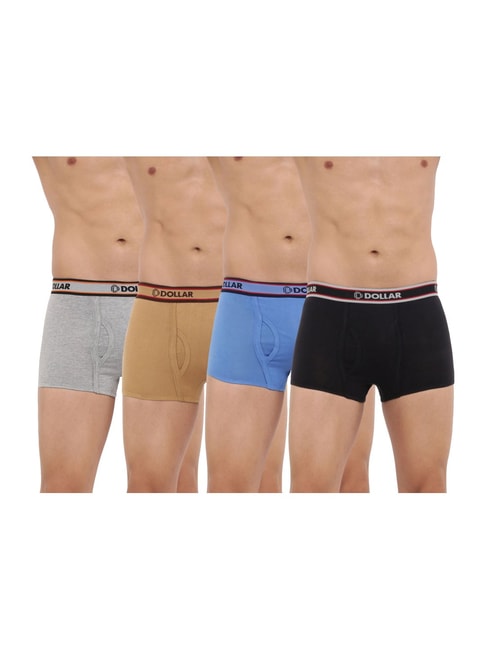 Buy Dollar Bigboss Assorted Color Cotton Trunks (Pack Of 4) for Mens Online  @ Tata CLiQ