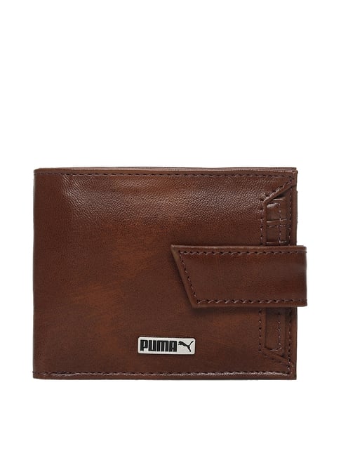 Puma Elevated Brown Casual Bi Fold Wallet for Men