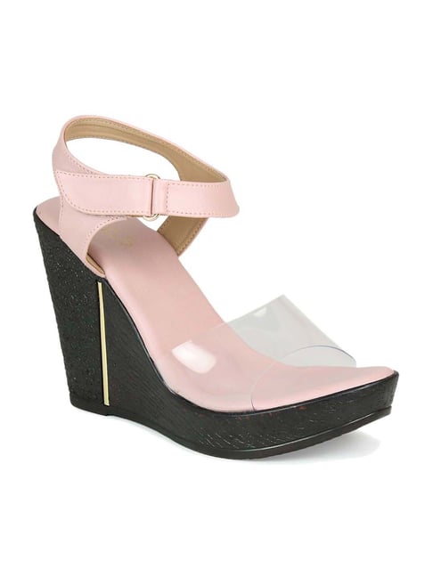 Inc 5 Inc.5 Women's Peach Ankle Strap Wedges