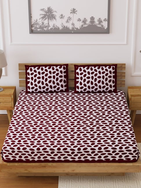 Cotton Printed Double Bed Sheet with 2 Pillow Cover